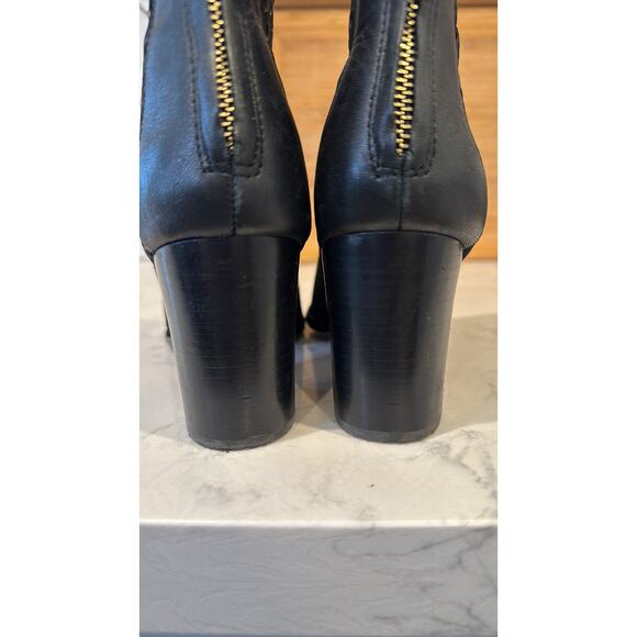 Rebecca Minkoff Bedford Perforated Ankle Boots black size 8 leather bootie - Picture 6 of 9